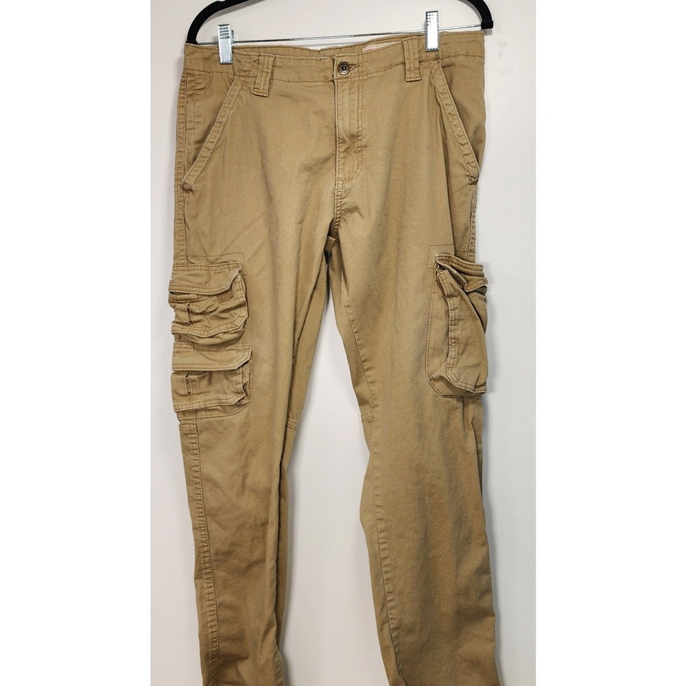 Wrangler Cargo Pants 32x30 Khaki Regular Taper Utility Workwear Y2K